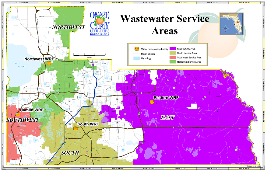 Orange County Wastewater Service Areas Map